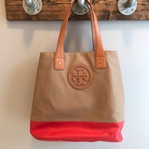 Tory Burch Coral Color Block Purse